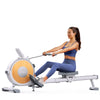 MERACH Rudergerät Weiß – Magnetisch, 16 Widerstände, geräuschlos, APP, Dual-Track-Design für Stabilität, Home-Cardio