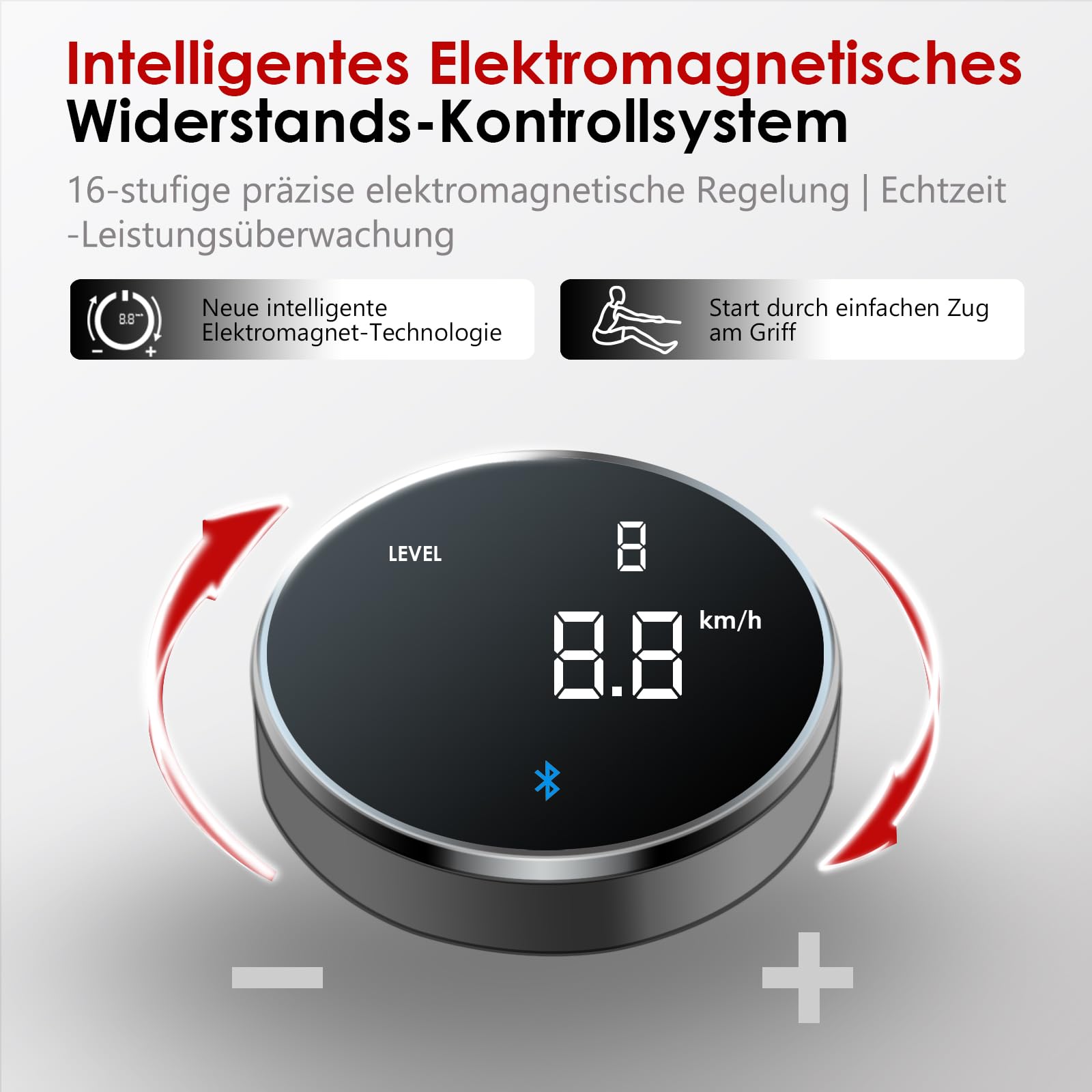 Wenoker Rudergerät für Zuhause – Magnetisch, 32 Widerstände, Leise & APP/LCD, Cardio-Heimtraining, bis 160kg belastbar, klappbar verstaubar