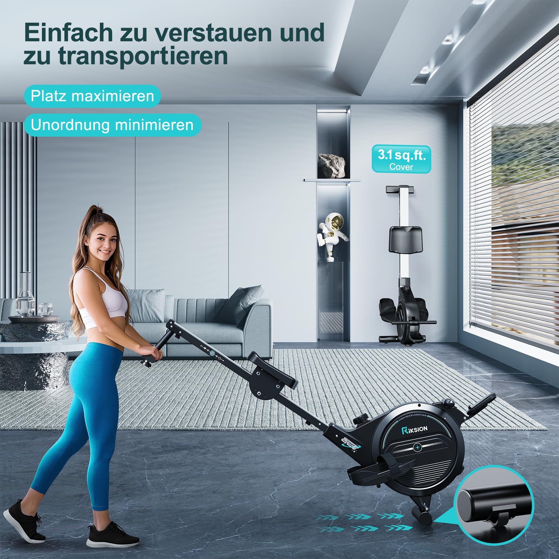 [2026 Testversion] Rudergerät für Zuhause – Magnetisch, 16 Widerstände, APP & LCD, Cardio-Training, Home-Gym, bis 160kg belastbar