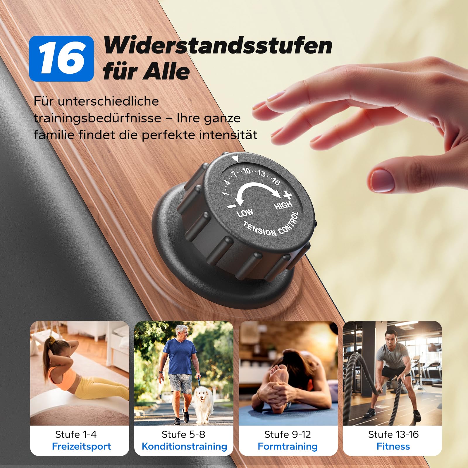 MERACH Rudergerät für Zuhause – Mit interaktiver APP-Karte & Spielen, platzsparend, Hai-Design, intensives Ganzkörpertraining